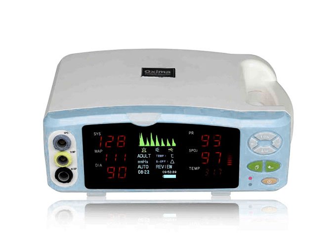 medical ECONET M10 vital signs monitor measurement of SpO2 and pulse rate